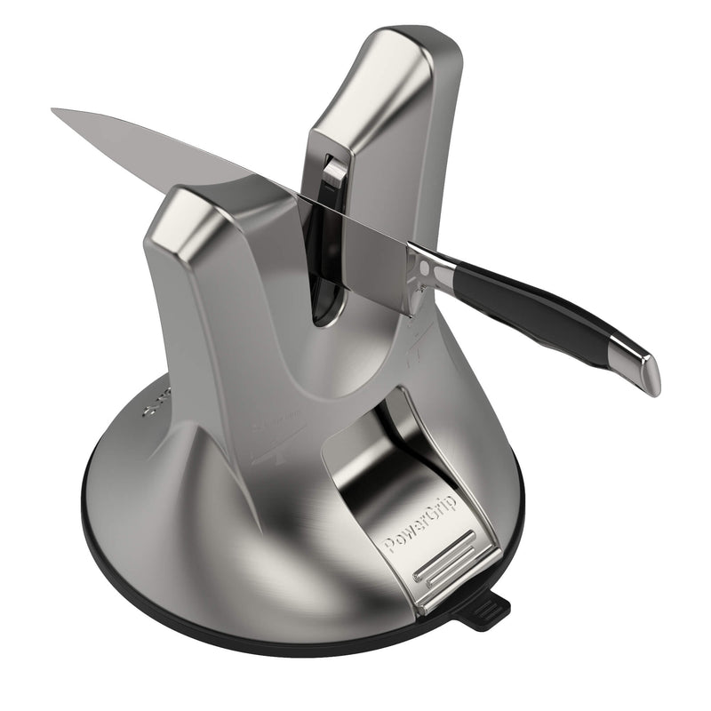 AnySharp X-Blade Safer Multi Angle Knife Sharpener, Gift Box, Satin Silver
