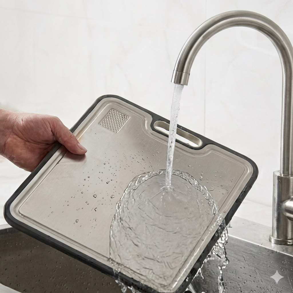 Dual-Sided Titanium & Wheat Straw Chopping Board