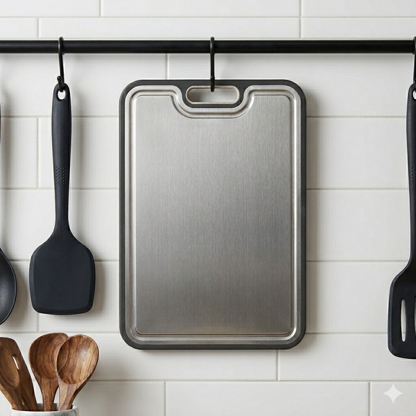 Dual-Sided Titanium & Wheat Straw Chopping Board