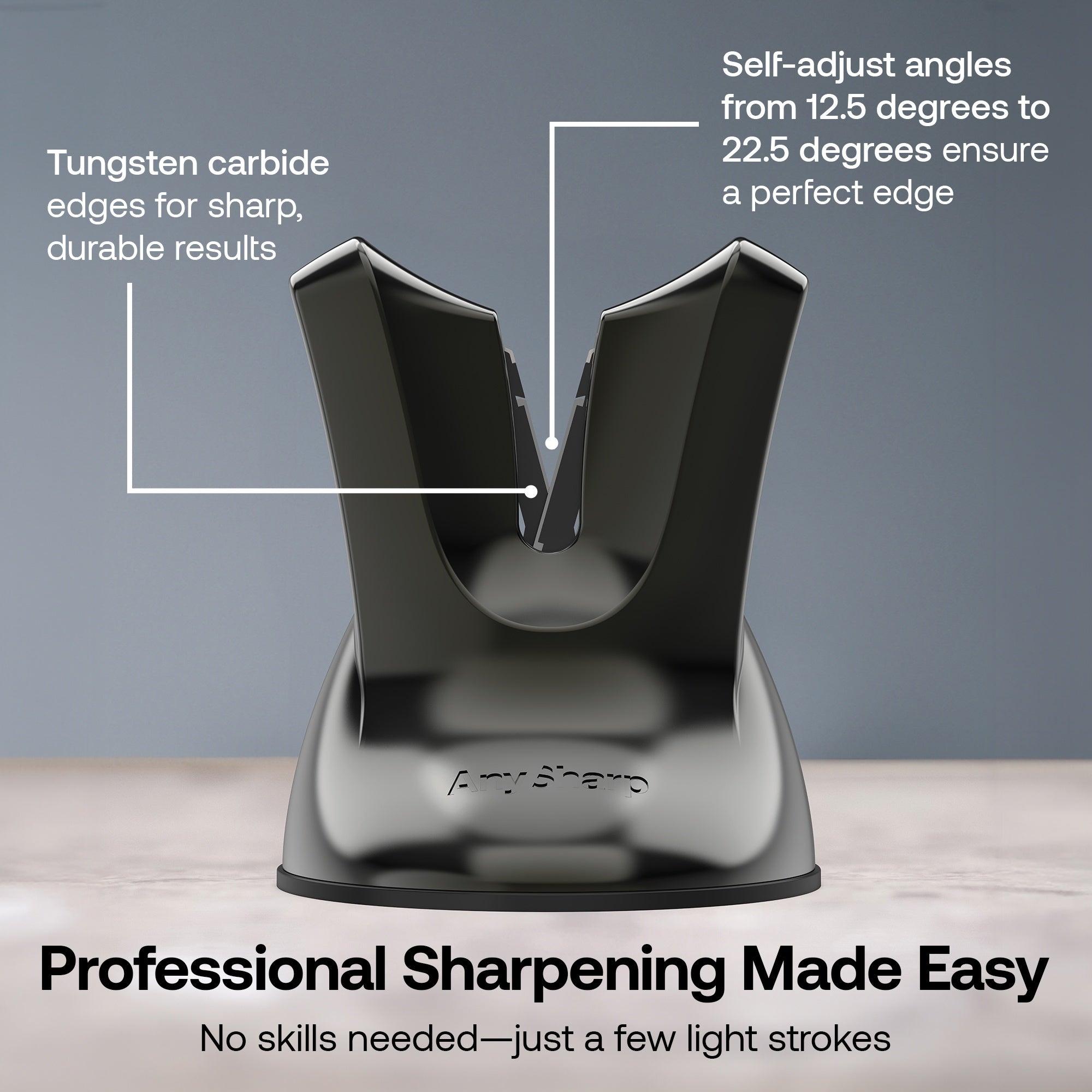 X-Blade Knife Sharpener – Self-Adjusting Tungsten | AnySharp