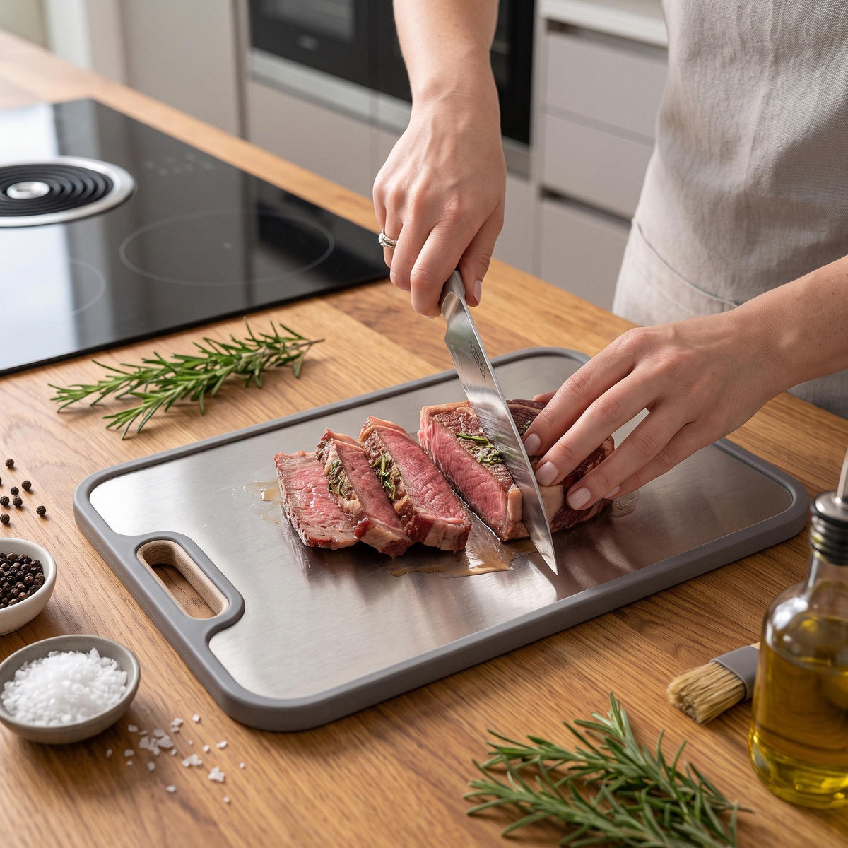 Dual-Sided Titanium Chopping Board