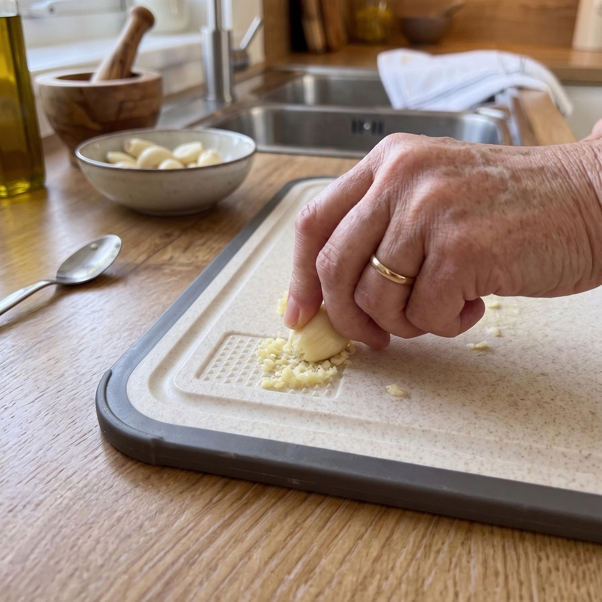 Dual-Sided Titanium Chopping Board