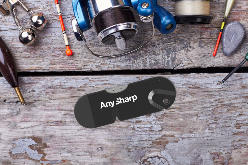 AnySharp Pro Safer Hands-Free Knife Sharpener, Excel, Oil Slick