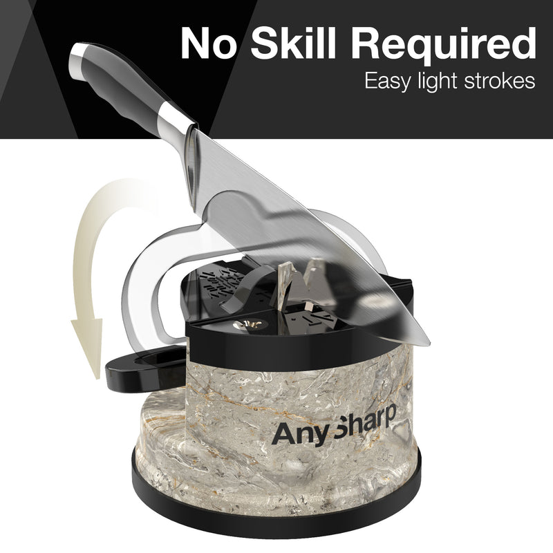 AnySharp Safer Hands-Free Knife Sharpener, Elite, Stone