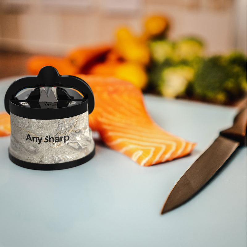 AnySharp Safer Hands-Free Knife Sharpener, Elite, Stone