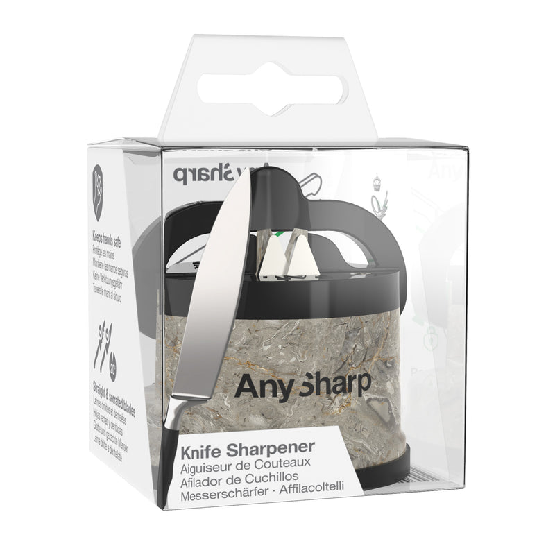 AnySharp Safer Hands-Free Knife Sharpener, Elite, Stone